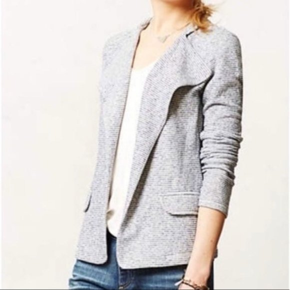 Anthropologie Jackets & Blazers - Anthro Saturday Sunday Striped Knit Blazer M